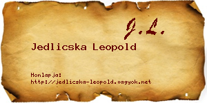 Jedlicska Leopold névjegykártya